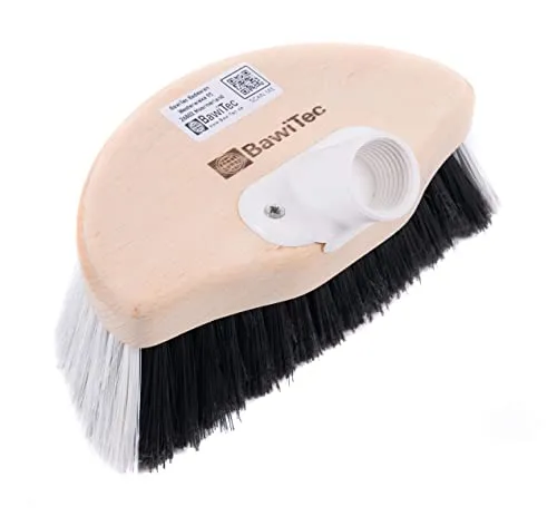BawiTec Waschbürste halbrund 20cm Wascher mit Gewindeaufsatz Fensterwascher