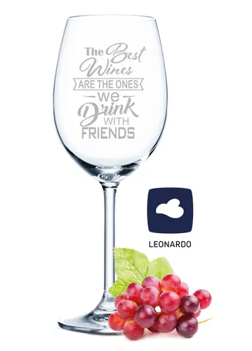 Leonardo Weinglas mit Gravur