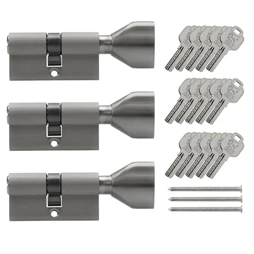 3x Knaufzylinder KSN 70 mm 35/35 gleichschließend inkl. 15 Schlüssel