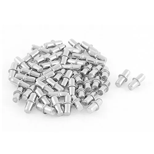 sourcing map 5mm x 15mm Möbel Hauswirtwaren Metall Bodenträger Pin Silber Ton 50 stk de DE de