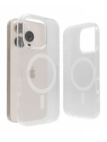 Allity Clear Protector Mag Hülle für iPhone 16 Pro Max – Transparentes Case, Kompatibel mit MagSafe, Dünnes Handyhülle Kratzfest Stoßfest Anti-Vergilben, Schutzhülle mit Erhöhten Rändern für Kamera
