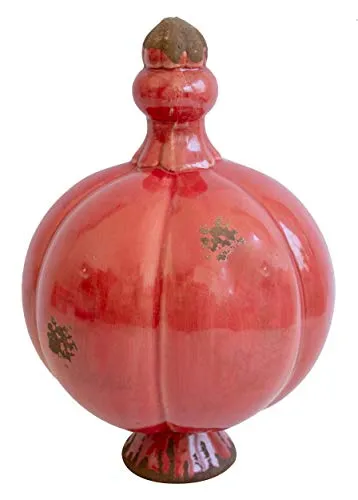 Manufaktur Lichtbogen Große Gartenkugel aus Keramik rot