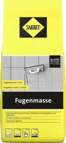 SAKRET Fugenmasse 2 - 5 mm dunkelgrau 5 kg Fugenmörtel