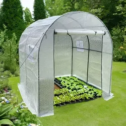 Foliengewächshaus 180 x 180 x 197 cm – Einfacher Aufbau von TOPCENT