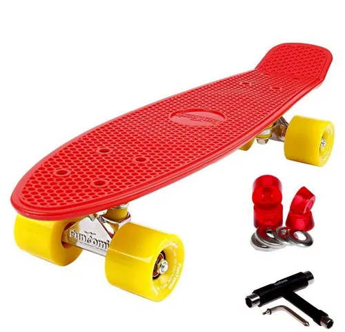 FunTomia Miniskateboard Kinder Cruiserboard Miniboard 57cm mit oder ohne LED Leuchtrollen