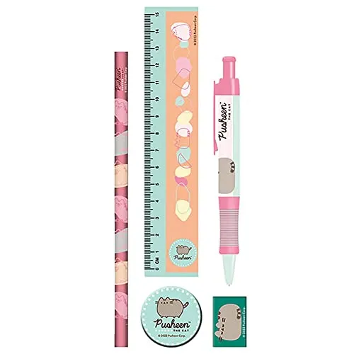 Pyramid Europe Pusheen/Hello Kitty Schreibset (Botanisches Design) 8.5 x 1.5 x 21cm - Offizielles Lizenzprodukt