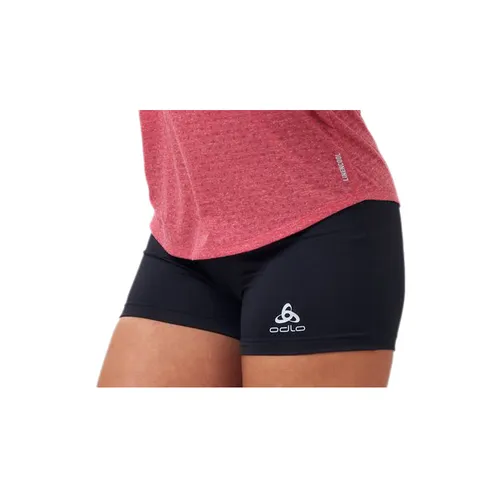 Odlo The Essential Sprinter Shorts schwarz (15000) XL - Laufshorts für Damen aus recycelten Materialien, mit hervorragender Bewegungsfreiheit und verbesserter Feuchtigkeitsregulierung. Ideal für Laufen und Fitness, ausgestattet mit reflektierenden Details und praktischen Taschen.