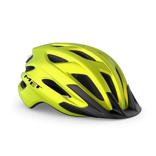MET Crossover Fahrrad Helm, Limettengelb Metallic Matt, XL von MET