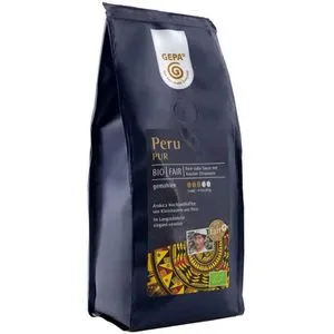 GEPA Kaffee Peru pur, BIO, gemahlener Kaffee, 100% Arabica, 250 g