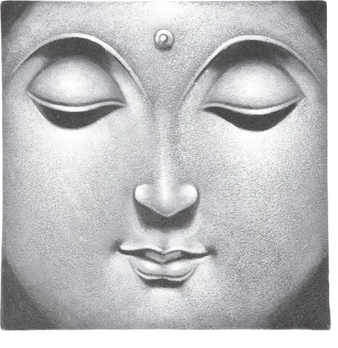Kleiner Buddha auf Leinwand 40*40 cm - Motiv 15 - 40*40*2 cm