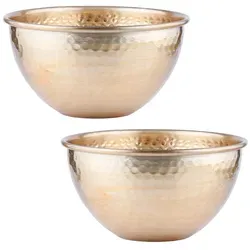 2er Vintage Servierschale Schale Erla Gold 24cm