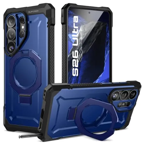 SUPCASE Unicorn Beetle Grip Hülle für Samsung Galaxy S26 Ultra mit Ringhalter - Die schlanke Schutzhülle für das Samsung Galaxy S26 Ultra bietet präzise Aussparungen und ist kompatibel mit MagSafe. Der integrierte Ständer ermöglicht freihändiges Arbeiten und der rutschfeste Griff sorgt für Sicherheit im Alltag.