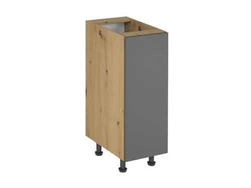 Küchenschrank Grau mit Einlegeboden - Standunterschrank - Moderner Küchenschrank in Grau, freistehend mit verstellbaren Füßen. Ideal für die Küche oder das Esszimmer, bietet er Platz für Ihre Utensilien mit 2 Regalfächern.