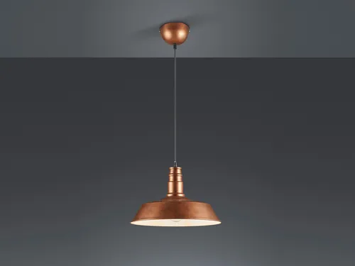 LED Pendelleuchte Metall Kupfer 1-flammig für Esstisch - Elegante Pendelleuchte im Retro-Stil mit 150 cm Abhängung. Ideal für Esstische und Kücheninseln. Inklusive austauschbarem E27 Filament LED mit 6 Watt, sorgt für warmes Licht und harmonische Atmosphäre.
