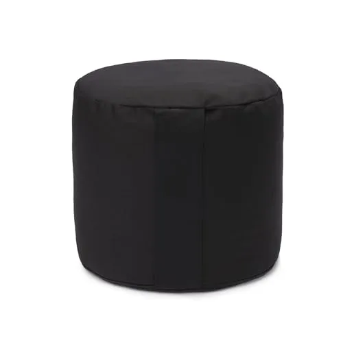 Yogabox Glückssitz Rondo Big D – Meditationskissen 36x36x28 cm, schwarz