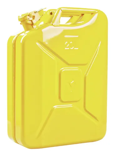 Kraftstoffkanister 20l Zinkgelb von VALPRO - Robuster Stahlblech-Kanister mit Bajonettverschluss, ideal für alle Kraftstoffarten und UN-zugelassen. Perfekt für sicheres Lagern und Transportieren.