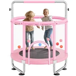 VEVOR Mini-Trampolin für Kinder 147cm Pink von Vevor