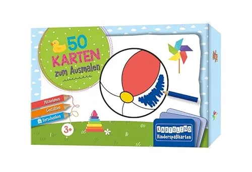 Karten zum Ausmalen - Erste Dinge: Mitnehmen, gestalten, verschenken (KARTOLINO Kinderspaßkarten) 50