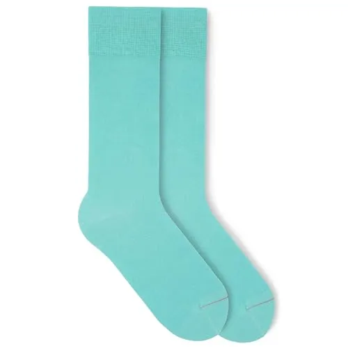von Jungfeld - 1 Paar Classic Socken für Damen & Herren Gr. 35-38 - Hochwertige Socken aus Bio-Baumwolle in Aqua Green
