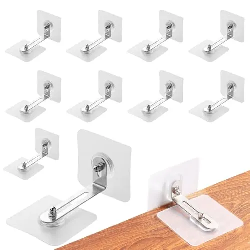 Paare Kippsicherung Möbel Set, Kippschutz Schrank Möbelanker Ohne Bohren Wandanker Regal Wandbefestigung Abnehmbar Anti Kipp Halter für Kommode Belastbarkeit Haustiere 10