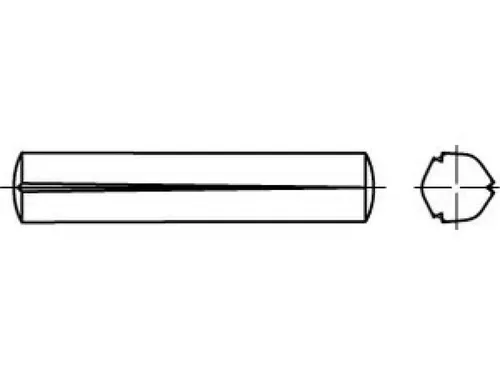 DIN 1471 Kegelkerbstifte Stahl 8 x 32 S - 100 Stück - Kegelstifte aus robustem Stahl, ideal für präzise Befestigungen in Maschinen und Konstruktionen, 100 Stück pro Packung.