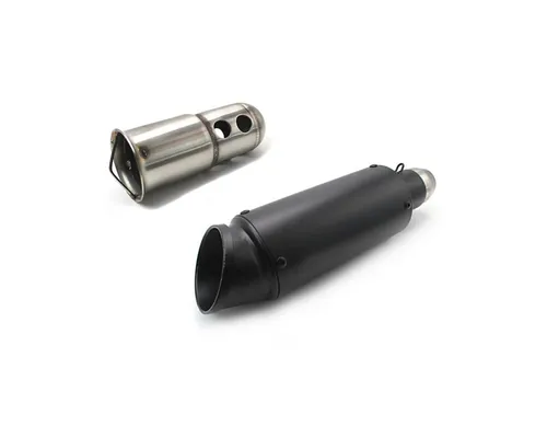 Zaddox Motor-Schutzhülle Set Auspuff + DB-Killer S4 - Hochwertiges Set für Motorradfahrer: Edelstahl-Auspuff im Short-GP Style für Umbauten und Rennsport. Inklusive DB-Killer zur Geräuschreduktion, ideal für Leistungsoptimierung.