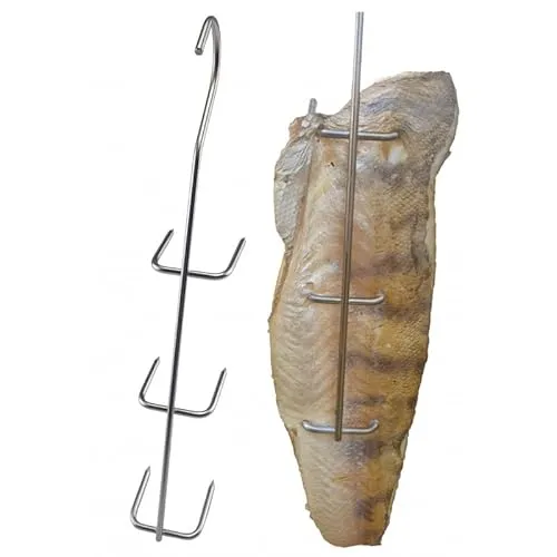 AlcoFermBrew Räucherhaken für Fleisch und Fisch (5 x Haken zum Räuchern von mittleren und kleinen Filets)