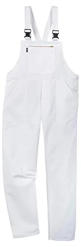 Uvex 88774 Sicherheits-Latzhose - Weiß - Gr 48 - Arbeitshosen mit optimalem Schutz, strapazierfähig und ideal für handwerkliche Berufe.