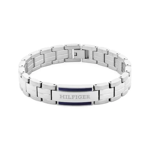 Tommy Hilfiger PARKER Armband - Elegantes Armschmuck aus Edelstahl mit blauem Emaille-Design, verstellbar und ideal für jeden Anlass – perfekt als Geschenk!