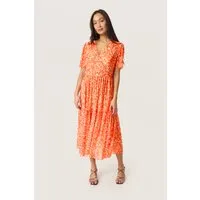 Jerseykleid Feminine Form Tangerine Tango Leaf orange