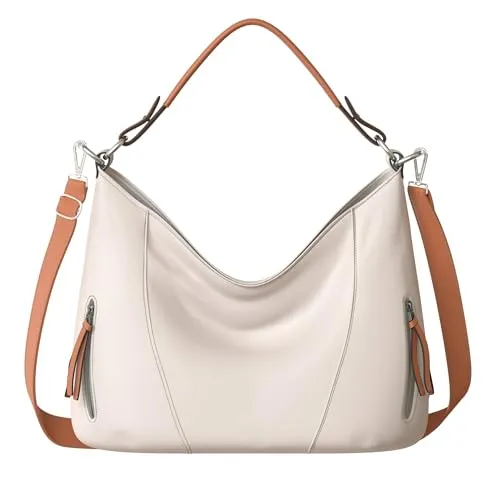 KMISSO Damen Shopper Hand Henkel Tasche aus veganem Leder - Damen-Shopper mit geräumigem Design (B38 x H26 x T11 cm) und verstellbarem Schulterriemen für vielseitige Tragemöglichkeiten – ideal für Alltag und Freizeit.