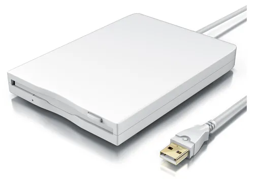 CSL Externes USB Diskettenlaufwerk 1,44MB für PC & MAC - Disketten-Laufwerke, externes USB Floppy Laufwerk mit einfacher Plug-and-Play Nutzung, ideal für den Zugriff auf alte Daten.