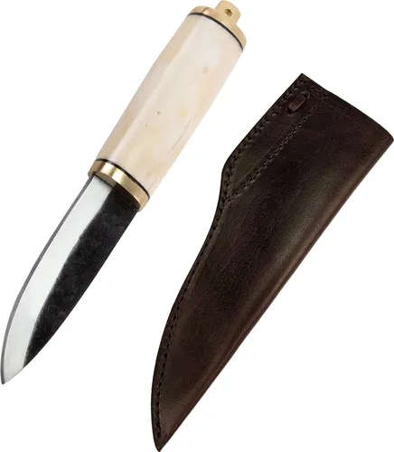 Wikinger Messer mit Knochengriff und Lederscheide von Vehi Mercatus