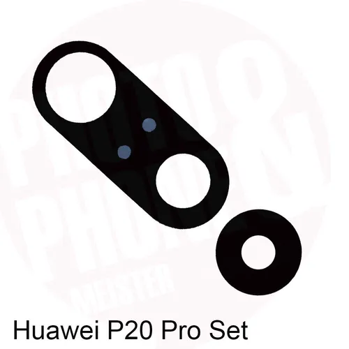 Huawei P20 Pro 2in1 Kamera Glas Linse Ersatzglas Echtglas Camera Lens + Kleber