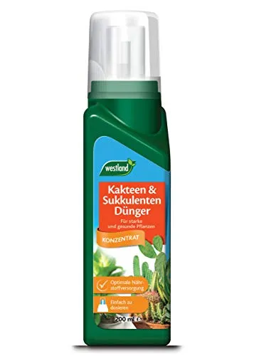 Westland Kakteen & Sukkulenten Dünger, 200 ml – Pflanzendünger für gesundes Wachstum, Flüssigdünger mit praktischer Dosierhilfe