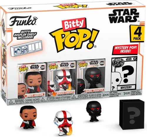 Funko Bitty Pop! Mandalorian - Moff Gideon™, Incinerator Stormtrooper™, Dark Trooper™ und Eine Geheimnisvolle Figur - 0,9 Zoll (2,2 cm) zum Sammeln - Geschenkidee