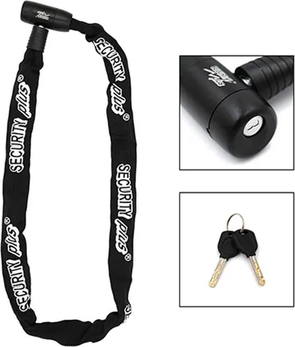 Point Kettenschloss KS120, Security Plus, Stahl, L=1.200mm, Ø=6mm, schwarz