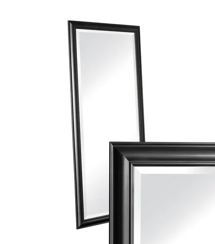 LC Home Wandspiegel Schlicht Schwarz 180x80 cm - Eleganter LC Home Wandspiegel in Schwarz, ca. 180x80 cm mit edlem Facettenschliff. Ideal für Flur oder Ankleidezimmer, sorgt für stilvolle Akzente in Ihrer Einrichtung.