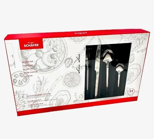 Schäfer Elektronik Besteck-Set 24-teilig Serie Sare für 6 Personen