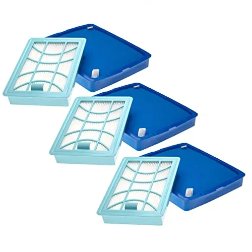 vhbw Filter-Set kompatibel mit Philips PowerPro Expert FC9747/09, FC9747 Staubsauger - 6X Filter (Abluft-Filter, Ansaugfilter)
