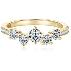 ROUGEMONT Extravaganter Moissanit Verlobungsring - Echtschmuck Fingerringe mit handgefertigten, funkelnden Moissanit Edelsteinen und Echtheitszertifikat, ideal für den besonderen Moment.