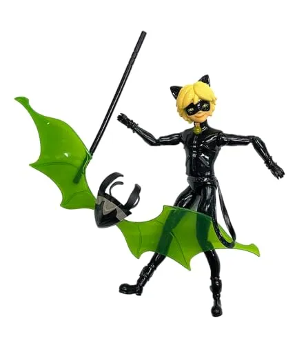 Miraculous Cat Noir Figur Spielfigur Ladybug Marienkäfer und Cat Noir Sammelfigur mit Zubehör
