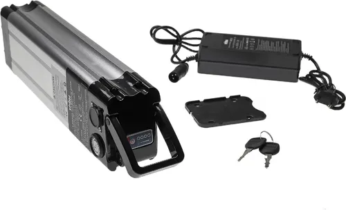 vhbw Sattelrohrakku Akku kompatibel mit Elektrofahrrad mit Sattelrohr-Akkusystem - Inkl. Ladegerät (14,4 Ah, 48 V, Li-Ion)