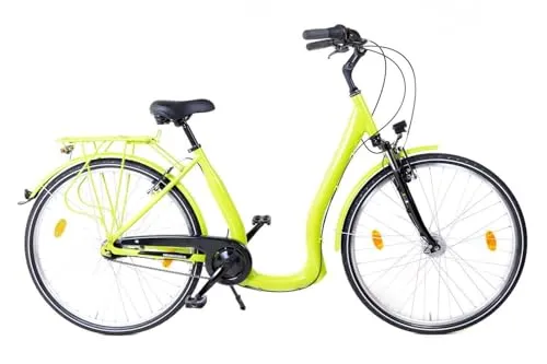 Zoll Alu Fahrrad City Bike Damen 7 Gang Nabenschaltung - Damen City Bike mit 7-Gang Nabenschaltung, ideal für komfortable Fahrten in der Stadt und leichtes Handling dank Tiefeinsteiger-Design.