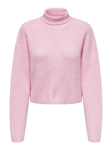 ONLY Damen Strickpullover ONLMELANIE L/S Rollneck - Eleganter Pullover für Damen in Pink, bietet ein angenehmes Tragegefühl und weiche Haptik, ideal für stilvolle Outfits.