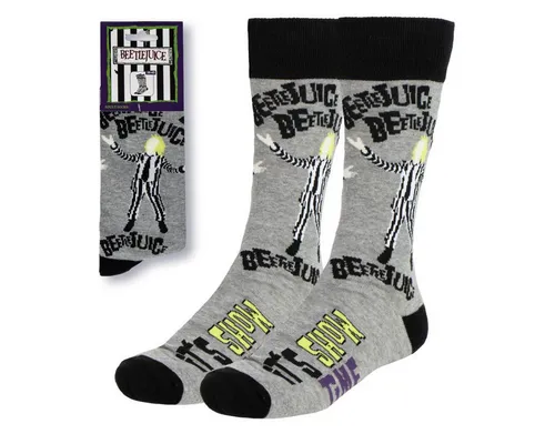 Cerda Socken Beetlejuice Socken Erwachsene 38-45 Baumwolle Bequeme Strümpfe