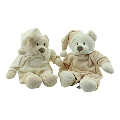 Sweety Toys 6267 Set Sleepy Teddybär Kuschelbär 1 Schlafbär 31 cm beige & 1 Schlafbär 31 cm braun