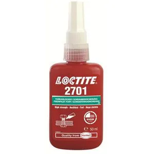 LOCTITE 2701 Schraubensicherung 50ml - Klebe- & Sicherungsmittel, niedrigviskoser Kleber für zuverlässige Schraubensicherung und hohe Festigkeit.