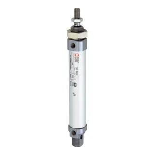 Riegler Rundzylinder 20mm, einfachwirkend mit Magnet - Rundzylinder ISO 6432, einfachwirkend, Kolben-Ø 20mm, Hub 50mm, max. 10 bar, ideal für präzise Bewegungssteuerung in industriellen Anwendungen.