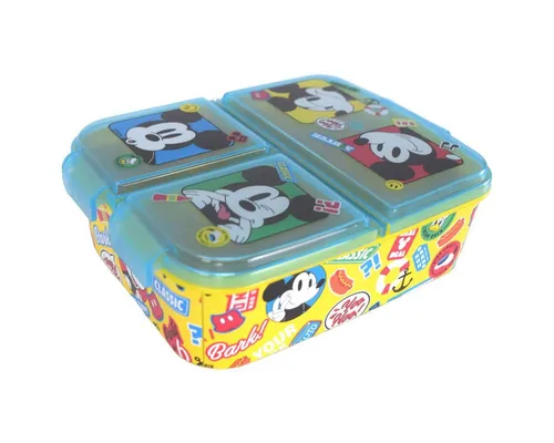 Stor Lunchbox Brotdose für Kinder mit 3 Fächern verschiedene Motive, Kunststoff, authentisches Design
